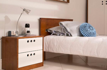 CONJUNTO DE QUARTO DE SOLTEIRO CONFETTI - BRANCO GIZ E CARAMELO
