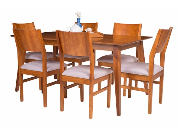 CONJUNTO DE SALA DE JANTAR LÓTUS - CARAMELO