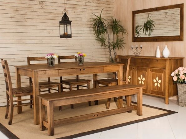 CONJUNTO DE SALA DE JANTAR FLOR DO CAMPO