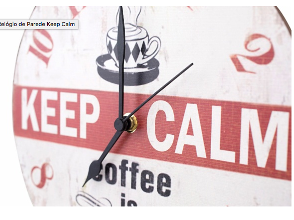 RELÓGIO DE PAREDE KEEP CALM